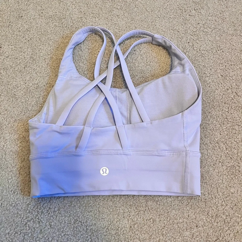 lululemon athletica light lavender strappy sports bra